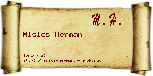 Misics Herman névjegykártya